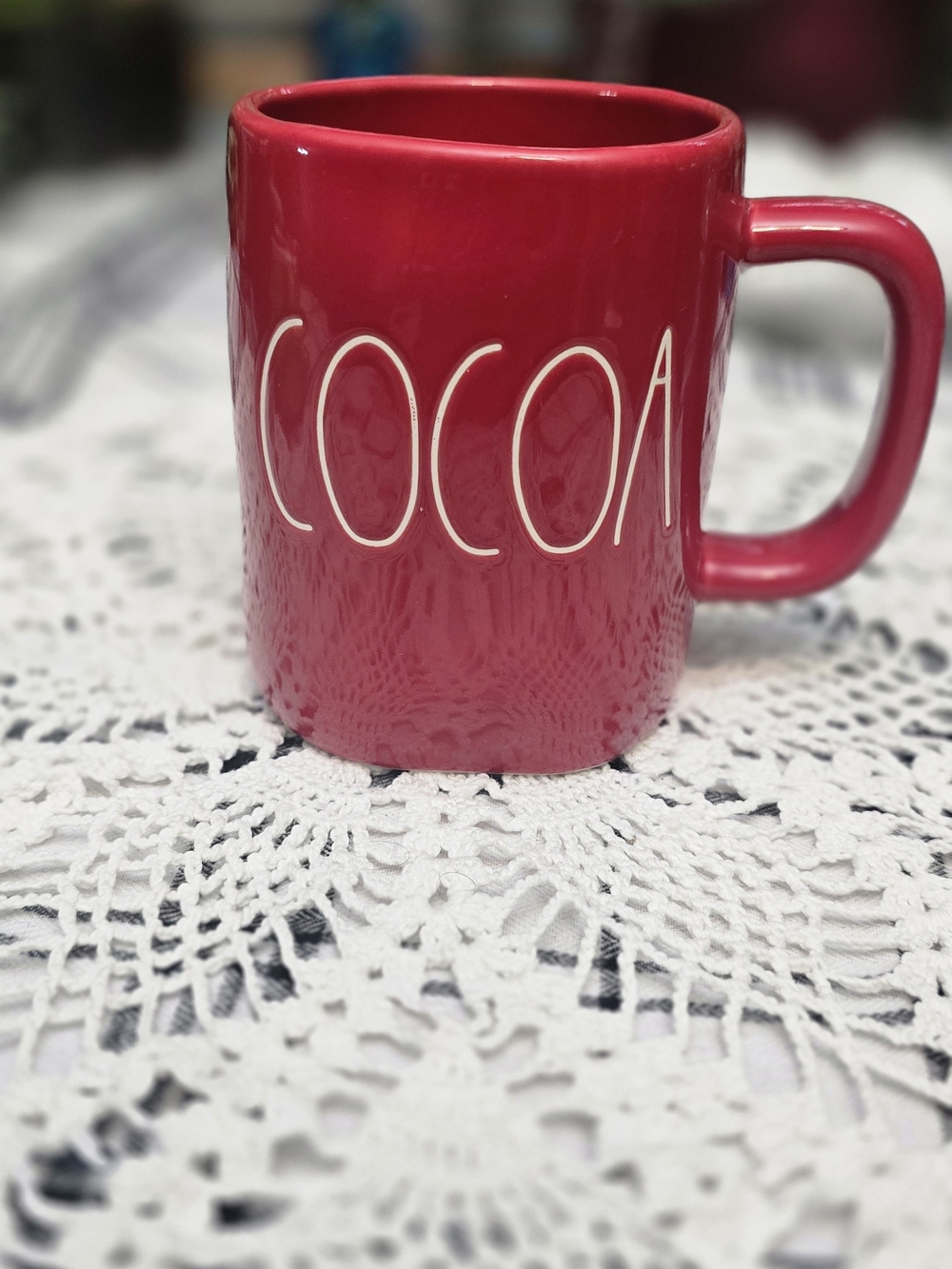Rae Dunn Red 'COCOA' Ceramic Mug